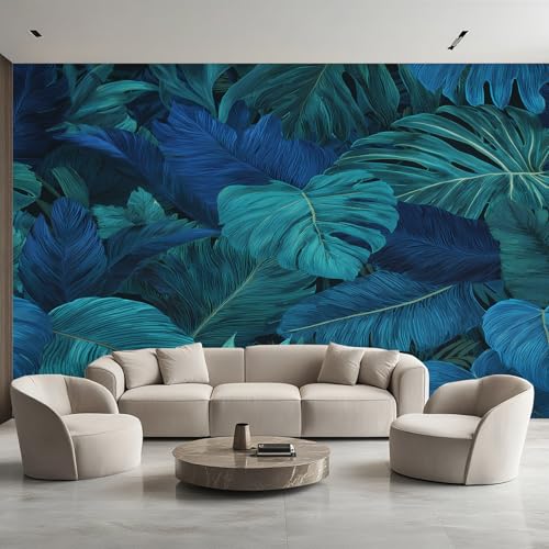 Generisch Fototapete Monstera, Vliestapete Tropische Pflanze Blau Grün Blätter Wandtapete, Tapete 250x175 cm Wohnzimmer Schlafzimmer Wanddekoration, Motivtapete EL&D55 Generisch Fototapete Monstera, Vliestapete Tropische Pflanze Blau Grün Blätter Wandtapete, Tapete 250x175 cm Wohnzimmer Schlafzimmer Wanddekoration, Motivtapete EL&D55 von Generisch