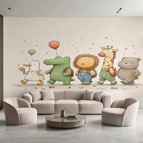 Generisch Fototapete Tier Cartoon 366X254 cm, Tapete Löwe Giraffe Niedlicher Wohnzimmer Schlafzimmer, Vliestapete, Tapeten Wandtapete, Motivtapete Deko EL&D-41 Generisch Fototapete Tier Cartoon 366X254 cm, Tapete Löwe Giraffe Niedlicher Wohnzimmer Schlafzimmer, Vliestapete, Tapeten Wandtapete, Motivtapete Deko EL&D-41 von Generisch