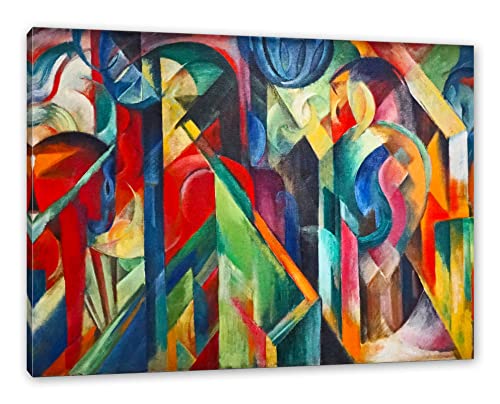 Generisch Franz Marc - Stallungen als Leinwandbild/Größe: 60x40 cm/Wandbild/Kunstdruck/fertig bespannt von Generisch