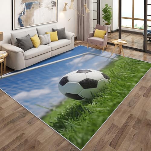 Generisch Fußball Teppich, Teppich Wohnzimmer Fussball Jungen Sport 200x250cm, Kurzflor rutschfest Waschbarer Teppiche, Teppiche für Kinderzimmer Schlafzimmer Jugendzimmer Generisch Fußball Teppich, Teppich Wohnzimmer Fussball Jungen Sport 200x250cm, Kurzflor rutschfest Waschbarer Teppiche, Teppiche für Kinderzimmer Schlafzimmer Jugendzimmer von Generisch