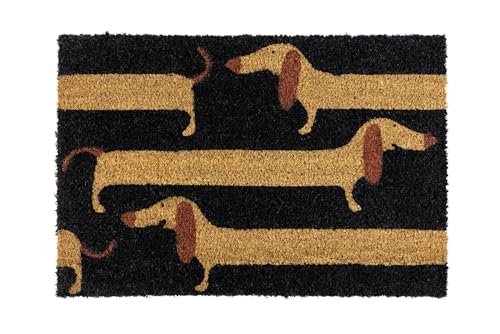 Generisch IKEA Fußmatte ARBETSTAG aus Kokosfasern mit Dackel - Design - 40x60 cm - schwarz/beige von IKEA