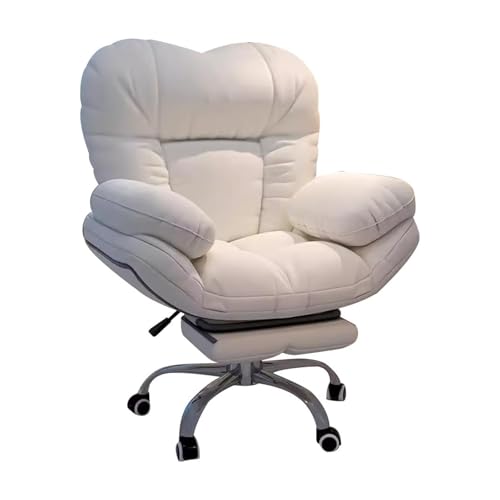 Generisch Gaming-Computerstuhl, Liegestuhl, Home-Office-Schreibtischstühle, Rückenlehnenlift, Lazy Sofa, Gaming-Stühle, Bequeme Büro-Schreibtischstühle, Sessel(White) von Generisch