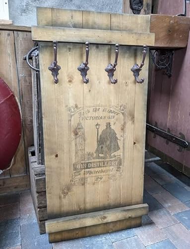 Generisch Garderobe WANDGARDEROBE Jack The Ripper Gin LANDHAUSSTIL Holz FRACHTKISTE NEU ANTIK Stil von Generisch