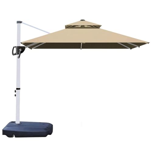 Generisch Garten Banana Outdoor wasserdichte freistehende Parasol -LED -Leuchten hängen Ausleger Regenschirm Sonnenschatten mit Kurbelgriff Wasserbasis Khaki 2.5m Generisch Garten Banana Outdoor wasserdichte freistehende Parasol -LED -Leuchten hängen Ausleger Regenschirm Sonnenschatten mit Kurbelgriff Wasserbasis Khaki 2.5m von Generisch