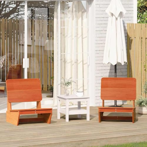 Generisch Gartenstühle 2 STK. Wachs 60x64x70,5 cm Massivholz Kiefer,jiangboyue-859314 von Generisch