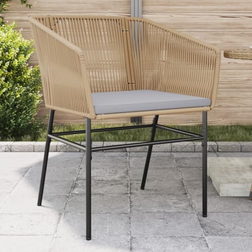 Generisch Gartenstühle 2 STK. mit Kissen Poly Rattan,jiangboyue-369103 von Generisch
