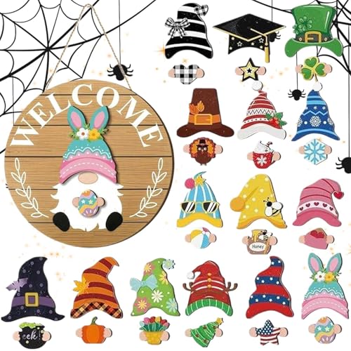 Generisch Gartenzwerg Türschild - Austauschbares Design Mit Magnetteilen,Halloween Gartenzwerg Willkommensschild Dekoration - für Außentor, Innenwand und Generisch Gartenzwerg Türschild - Austauschbares Design Mit Magnetteilen,Halloween Gartenzwerg Willkommensschild Dekoration - für Außentor, Innenwand und von Generisch