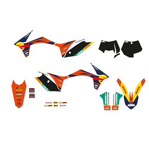 Generisch Grafik-Aufkleber-Kit kompatibel mit Ktm Exc Excf 2012-2013 Ktm Sx Sxf 2011-2012 Factory Blackbird, 2537R22 von Generisch