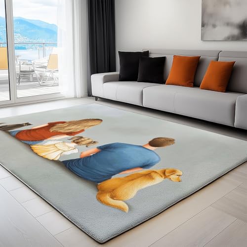 Generisch Grau Waschbarer Rutschfester Teppich 160 x 230 cm Teppiche, Anime-Stil Eltern Kind Katze Hund Flauschig Extra Weich Teppich - Wohnzimmer Schlafzimmer Flur Eingangsbereich Büro & Küche Generisch Grau Waschbarer Rutschfester Teppich 160 x 230 cm Teppiche, Anime-Stil Eltern Kind Katze Hund Flauschig Extra Weich Teppich - Wohnzimmer Schlafzimmer Flur Eingangsbereich Büro & Küche von Generisch