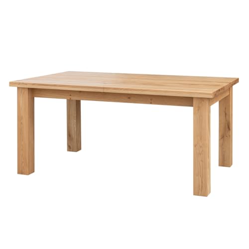 Generisch Grossy Ausziehbarer Esstisch aus Massiver Eiche, 140-200 cm x 90-100 cm, 2 cm Tischplatte (140x90 cm) von Generisch