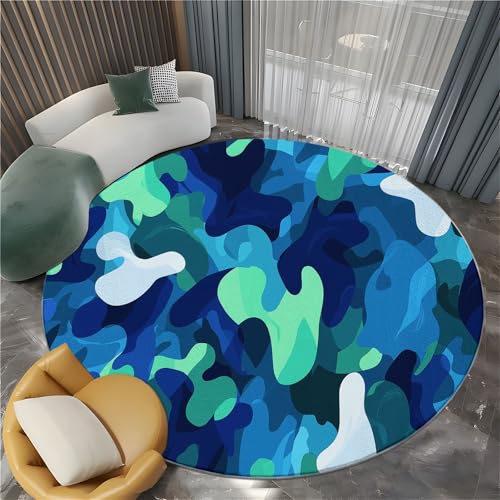 Generisch Grün Runder Teppich Tarnmuster Wohnzimmer Runder Teppich 120 cm rutschfest Flanell Runde Teppiche, für Flur Schlafzimmer Küche Korridor Wohnkultur Fußmatte Generisch Grün Runder Teppich Tarnmuster Wohnzimmer Runder Teppich 120 cm rutschfest Flanell Runde Teppiche, für Flur Schlafzimmer Küche Korridor Wohnkultur Fußmatte von Generisch