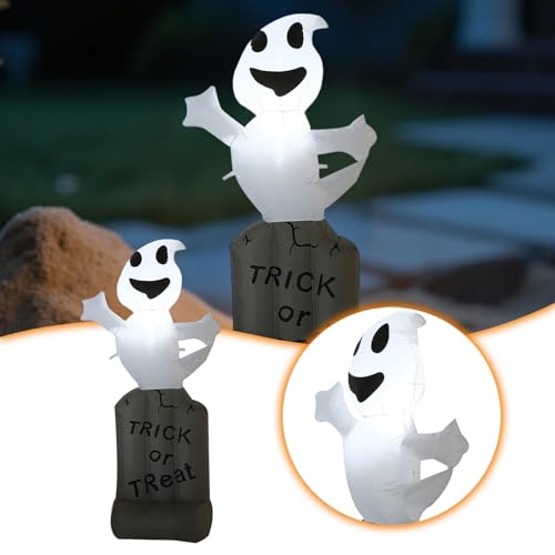 Generisch Halloween Deko Modell 5FT Weiß Aufblasbares Modell Aufblasbares Katze Gruselanhanger (D, 20x10CM) von Generisch