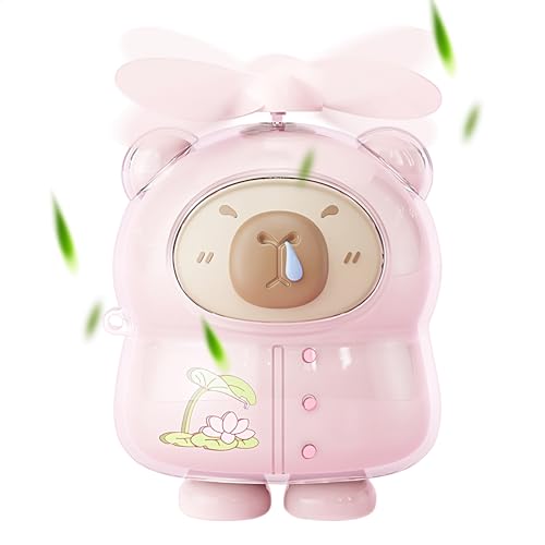 Generisch Handheld Fan, Usb Rechargeable Cooling Device, Quiet Capybara Breeze Fan, Portable Lightweight Abs Build for Easy Carrying, Strong Wind Power for Efficient, 2.24x2.28x3.23 Inches von Generisch