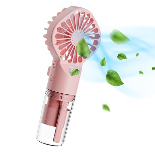 Generisch Handheld -Fan - Handheld -Fan | Wiederaufladbare batteriebetriebene tragbare | 180 ° faltbar mit Metallclip USB | Personal Water Fan für Reisen Camping im Freien Frauen | Wassernebelspray von Generisch