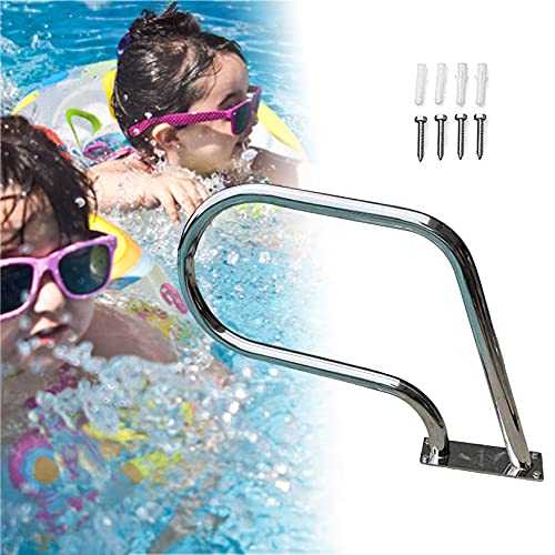 Generisch Handlauf-Set aus Edelstahl 304, Schwimmbadhandläufe – einfach zu montierender Haltegriff – Pool-Terrassengeländer für Innen- und Außentreppen (1 Stück) von Generisch