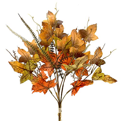 Generisch Herbstlaub Zweige bunt, 3 Stiele L65cm, Blätter und Rispen künstlich !!! von Generisch