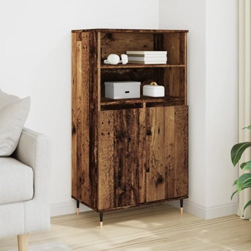 Generisch Highboard Altholz-Optik,Kommoden & Sideboards,Vorratsschrank,60x36x110 cm Holzwerkstoff KüChenschrank Wird In Der KüChe, Im Esszimmer, Im Wohnzimmer Usw von Generisch