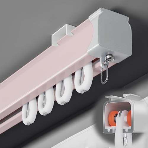 Generisch Hochleistungs-Vorhangschienen-Set - Schiebe-Deckenschiene - Stange Aus Verdickter Aluminiumlegierung - Für Raumteiler, Wohnungen, Klassenzimmer, Krankenhäuser(Rose Ceiling,600cm/19.6ft) von Generisch