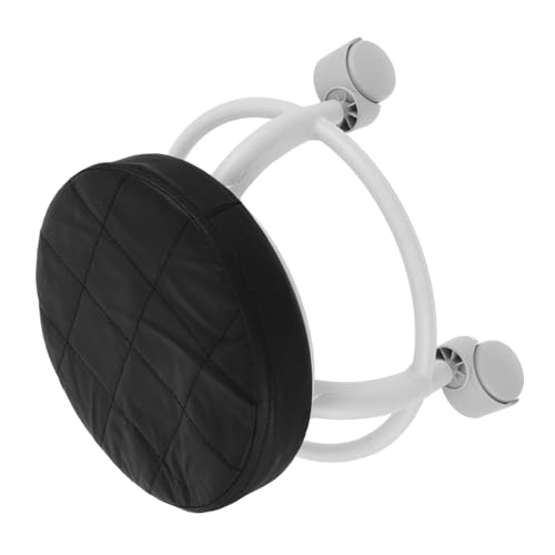 Generisch Hocker Mit Rädern Stühle Zeichenhocker Schreibtischhocker Rollhocker Mit Rollen Drehstuhl Spa-Stuhl Drehhocker Verstellbarer Hocker Salonhocker Shop-hocker Sitzhocker Black Pu von Generisch