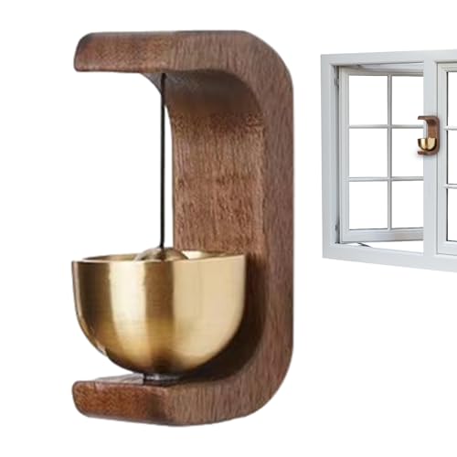 Generisch Hölzer Türkinne - Laute Magnettürklingel | Vintage Style Magnetetür Bell | Lear Sound Alarm Mit Starkem Magnet | Innenverzierung Für Kühlschrankstür von Generisch