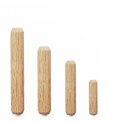 Generisch Holzdübel, Riffeldübel aus Buche Ø 6-18mm / Länge 20-160mm (100, Ø 6 x 60mm), Braun von Generisch