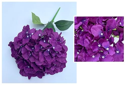 Generisch Hortensien Strauß 5 Fach lila 45 cm Deko Kunstblumen Hortensie Seidenblumen von Generisch