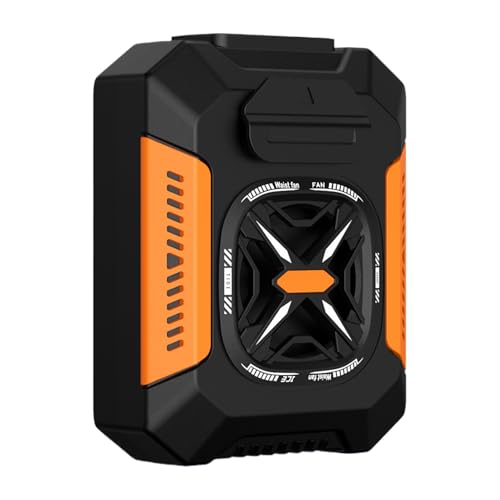 Generisch Hüftclip Ventilator - Gürtelclip Ventilator - 4 Geschwindigkeitsstufen 4000mAh Akku Kühlgerät Für Damen Outdoor Freizeit Wandern Camping von Generisch