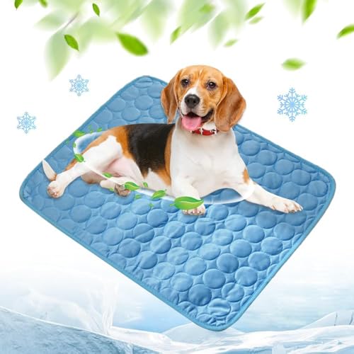 Generisch Hund Kühlmatte, Haustier Kühlmatten, Sommer Cool Pads Haustier Matte im Freien für Hunde und Katzen, Maschinenwaschbar (Blau, S) von Generisch