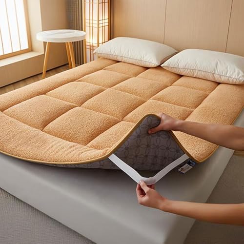 Generisch Japanische Faltmatratze - Tragbare Matratze mit Tatami-Design Klappbares Gästebett Bodenmatratze für Erwachsene, Ultra Comfort Matratzenauflage,Yellow-71x79inch Generisch Japanische Faltmatratze - Tragbare Matratze mit Tatami-Design Klappbares Gästebett Bodenmatratze für Erwachsene, Ultra Comfort Matratzenauflage,Yellow-71x79inch von Generisch