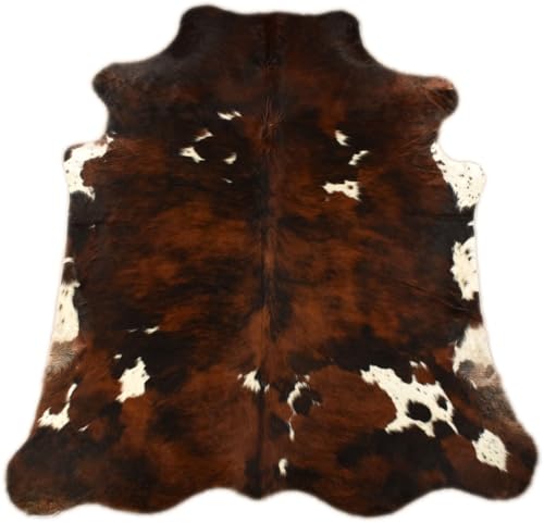 generisch KUHFELL STIERFELL Tricolor BRAUN Weiss Natur CA. 220 x 190 cm ECHTER KUHFELL Teppich VON KUHFELLE ONLINE von generisch