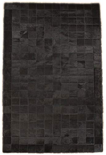 generisch KUHFELL Teppich SCHWARZ Natur Patchwork 100 x 200 cm Fell Teppich von generisch