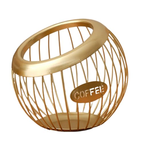 Generisch Kaffeeschotenhalter für Theke, Kaffee -Pod -Korb,Speicherorganisator - Iron Coffee Pod Halter große Kapazität Fruchtnacklagerendekoration Kitchen -Desktop von Generisch