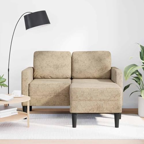 Generisch Kangmusi 2-Sitzer-Sofa mit Chaiselongue L-Form Hellgrau 125cm Kunstleder, Grau 4107089 von Generisch