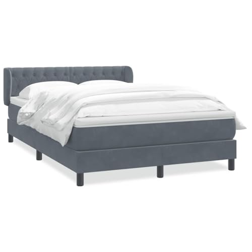 Generisch Kangmusi Boxspringbett mit Matratze Dunkelgrau 140x210 cm Samt, Grau 3317776 Generisch Kangmusi Boxspringbett mit Matratze Dunkelgrau 140x210 cm Samt, Grau 3317776 von Generisch