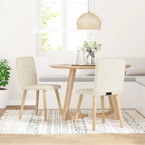 Generisch Kangmusi Esszimmerstühle 2 STK. Leinen, Beige 4101231 von Generisch