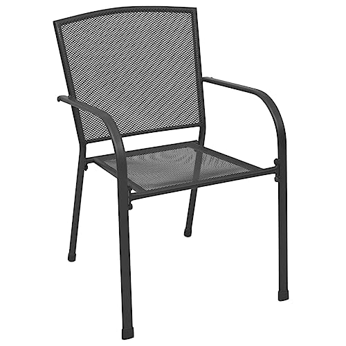 Generisch Kangmusi Gartenstühle 4 STK. Mesh-Design Anthrazit Stahl, Anthrazit 310154 Generisch Kangmusi Gartenstühle 4 STK. Mesh-Design Anthrazit Stahl, Anthrazit 310154 von Generisch