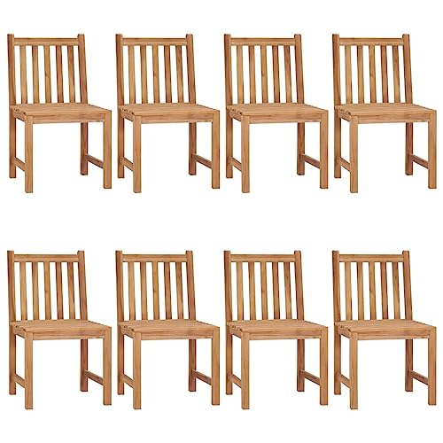 Generisch Kangmusi Gartenstühle 8 STK. mit Kissen Massivholz Teak, Blau 3073167 von Generisch
