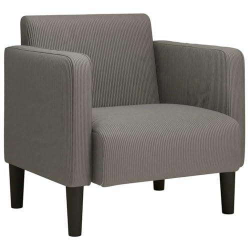 Generisch Kangmusi Sessel mit Armlehnen Hellgrau 54 cm Cordstoff, Grau 4100515 von Generisch