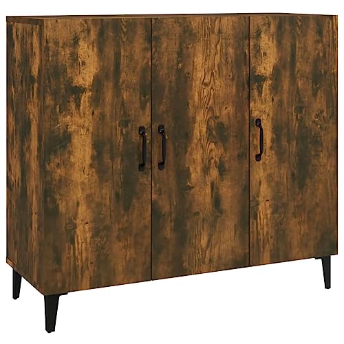 Generisch Kangmusi Sideboard Räuchereiche 90x34x80 cm Holzwerkstoff, 817462 von Generisch
