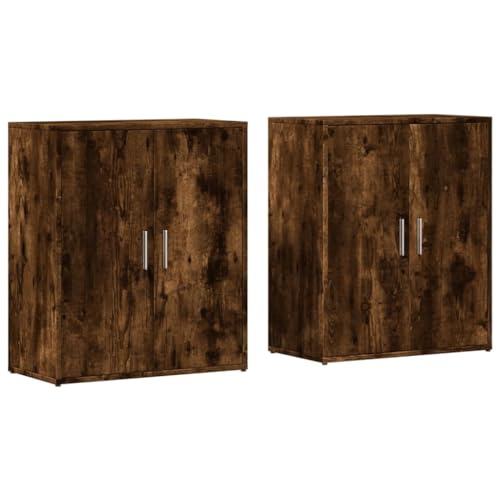 Generisch Kangmusi Sideboards 2 STK. Räuchereiche 60x31x70 cm Holzwerkstoff, 3276543 von Generisch