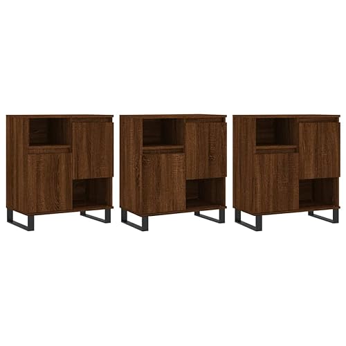 Generisch Kangmusi Sideboards 3 STK. Eichen- Holzwerkstoff, 3190164 von Generisch