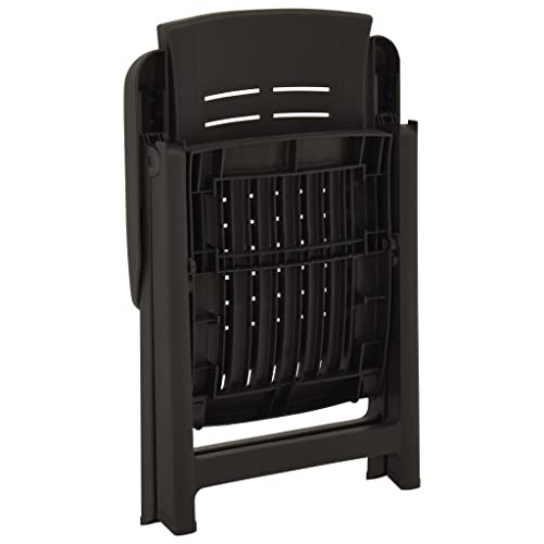 Generisch Kangmusi Verstellbare Gartenstühle 2 STK. Kunststoff Anthrazit, Anthrazit 315831 von Generisch