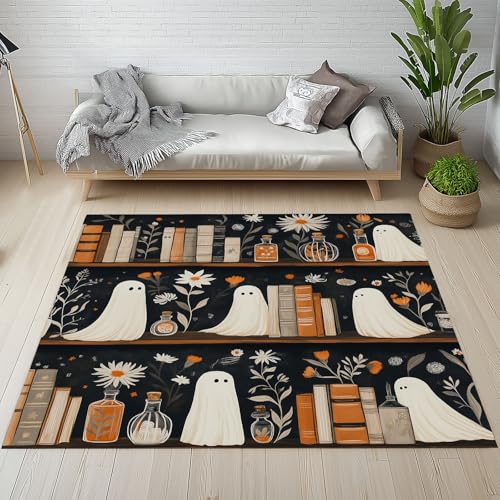 Generisch Karikatur Bücherregal Teppich Wohnzimmer Waschbarer rutschfest 120 x 170 cm Niedlich Gespenst Carpet Weiche Kurzflor Tppiche für Kinderzimmer Schlafzimmer Esszimmer Bettvorleger Generisch Karikatur Bücherregal Teppich Wohnzimmer Waschbarer rutschfest 120 x 170 cm Niedlich Gespenst Carpet Weiche Kurzflor Tppiche für Kinderzimmer Schlafzimmer Esszimmer Bettvorleger von Generisch