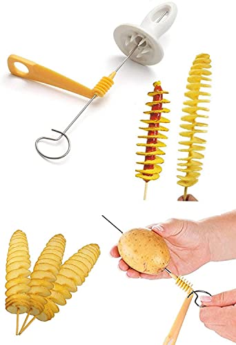 Generisch Kartoffel Spiralen Manuell Schneider, wiederverwendbarer 4 Spieße, Twister Spiral Chips-Herstellung Werkzeug von Generisch