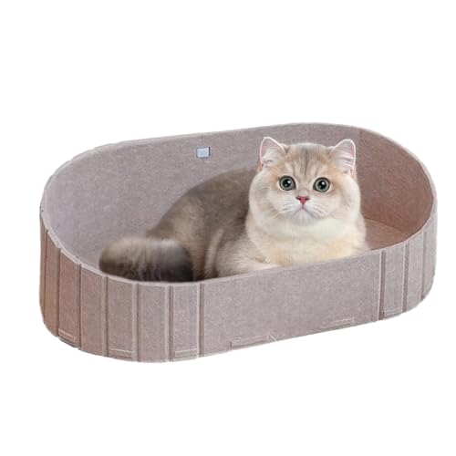 Generisch Katzenbett - Fell Haustierbett - Kuscheliges Kratzfester Schlafplatz Knabbersicher Nest Für Winter von Generisch
