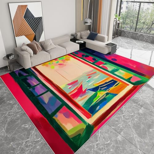 Generisch Kinderteppich 80x150 cm Boot Im Ölgemäldestil Vor Dem Fenster Läufer Flur Teppich, Waschbar Kurzflor Weich rutschfest Print Teppiche für Küche Schlafzimmer Badezimmer Flur Büro, Rot Generisch Kinderteppich 80x150 cm Boot Im Ölgemäldestil Vor Dem Fenster Läufer Flur Teppich, Waschbar Kurzflor Weich rutschfest Print Teppiche für Küche Schlafzimmer Badezimmer Flur Büro, Rot von Generisch