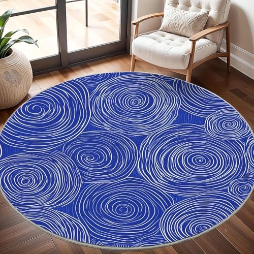 Generisch Kinderzimmer Teppich Rund 200 cm, Modern Flauschig Kurzflor Abstrakte Wirbelblumen Waschbar Runder Teppich, Lila Rutschfester Teppiche für Wohnzimmer Schlafzimmer Dekoration Generisch Kinderzimmer Teppich Rund 200 cm, Modern Flauschig Kurzflor Abstrakte Wirbelblumen Waschbar Runder Teppich, Lila Rutschfester Teppiche für Wohnzimmer Schlafzimmer Dekoration von Generisch