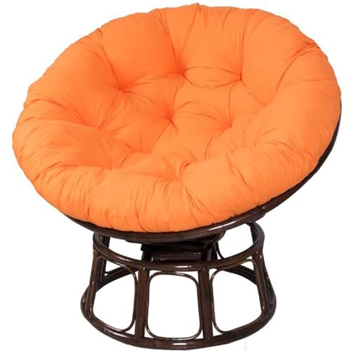 Generisch Kissen für Hängesessel, waschbares Schaukelstuhlkissen, Dickes Terrassen-Hängesesselkissen für den Garten (nur Kissen) (Größe: 70 cm, Farbe: Orange) von Generisch