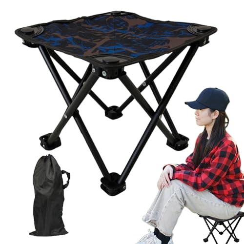 Generisch Klappbare Outdoor Stühle - Klappbarer Tragbarer Campinghocker Mit Tragetasche - Hocker Mit Tragetasche Leichtgewicht & Campingausrüstung Für Garten Sport von Generisch