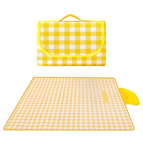 Generisch Klappbare Picknickdecke | wasserdichte Outdoor Picknickdecke - 200x200cm Feuchtigkeitsabweisende Waschbare Unterlage Für Camping Wanderurlaub Reisen von Generisch